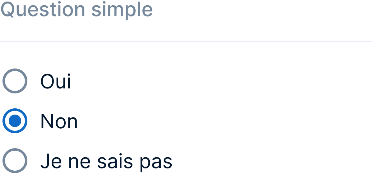Question simple